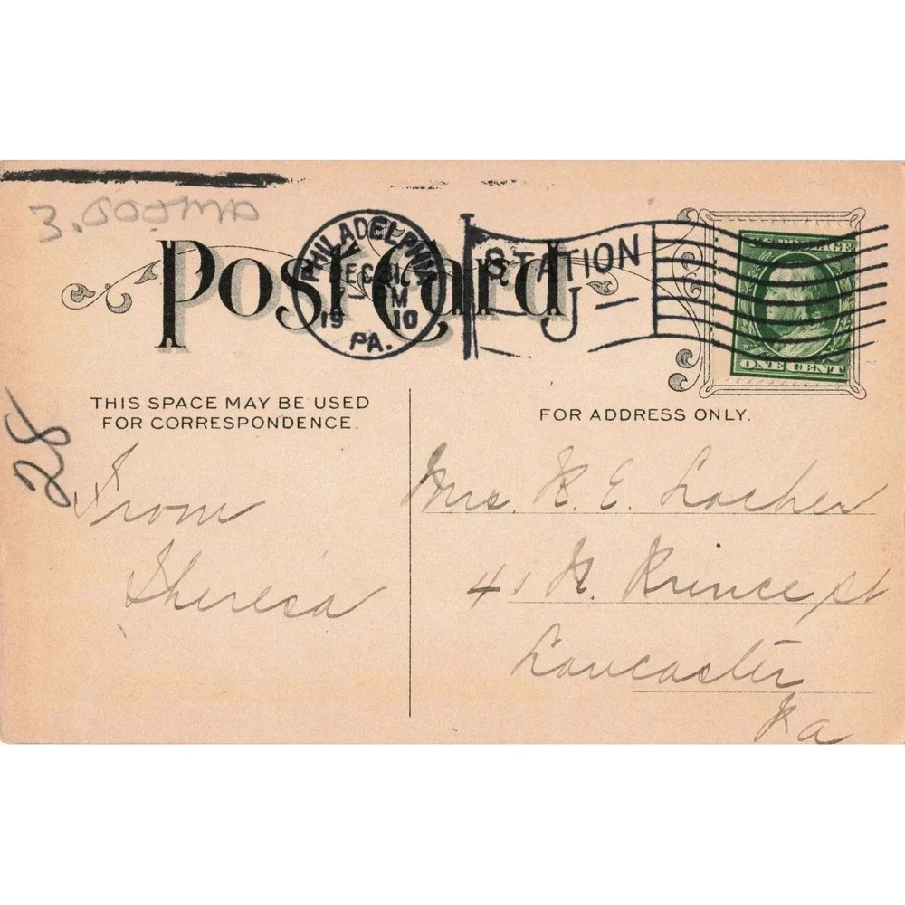 Christmas Postcard Shout The Glad Tidings Hymn Angel Earth 1116 Antique 1910